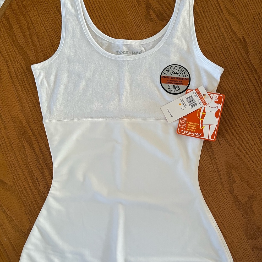 COPY - Size small Teez-Her white shaper tank.  Brand new with tags.